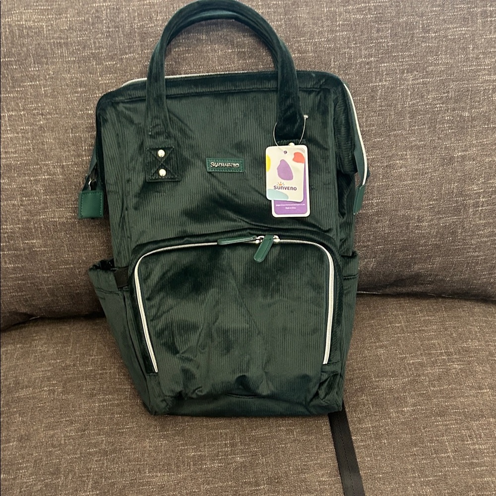 Green Sunveno diaper bag NWT